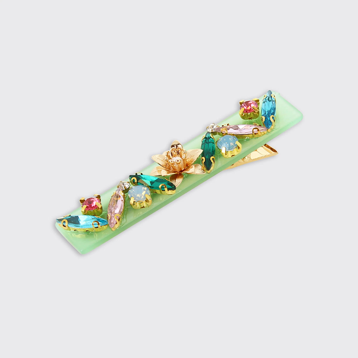 Millie Mae - Clara Jewel Hair Clip - Green