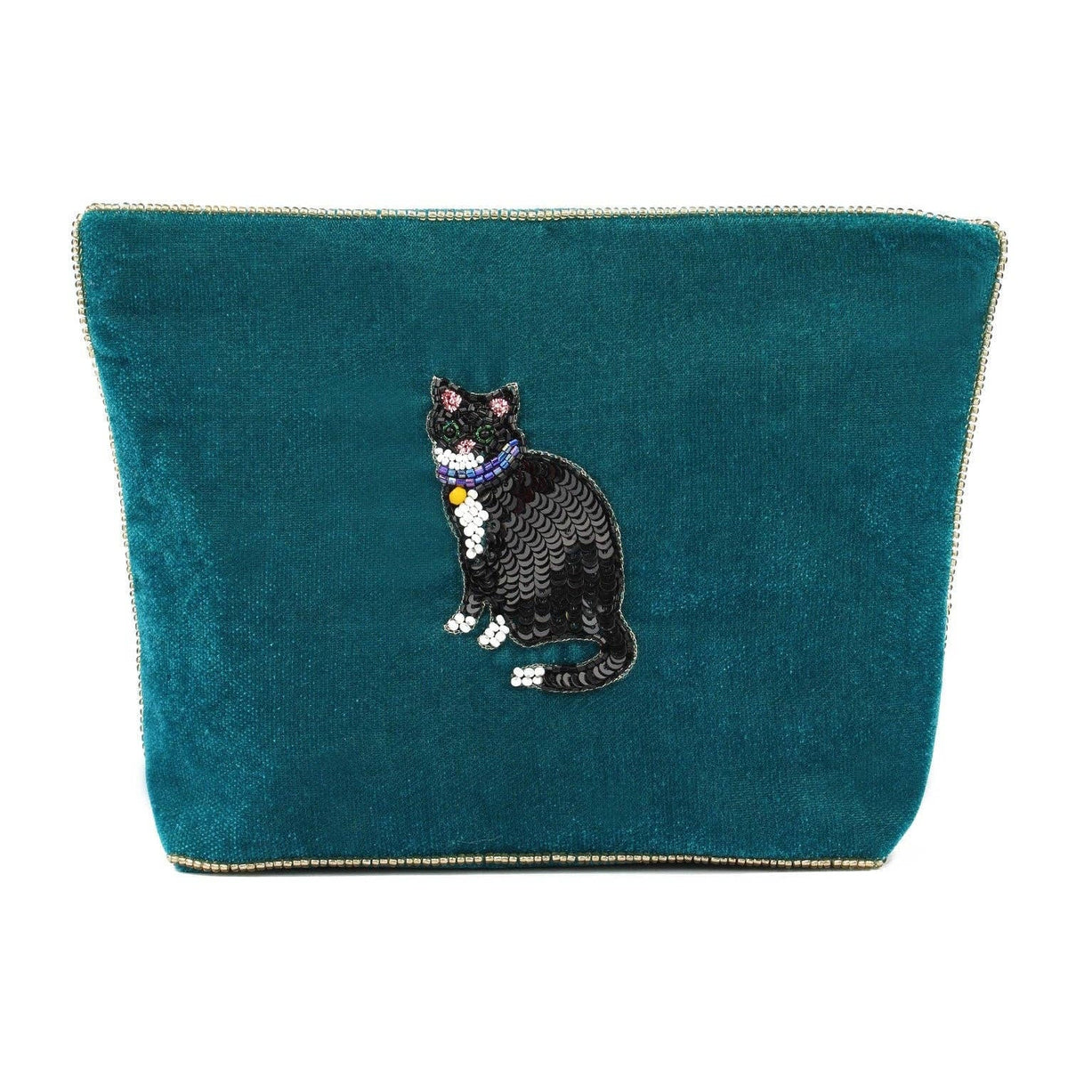 My Doris Medium Black & White Cat Pouch