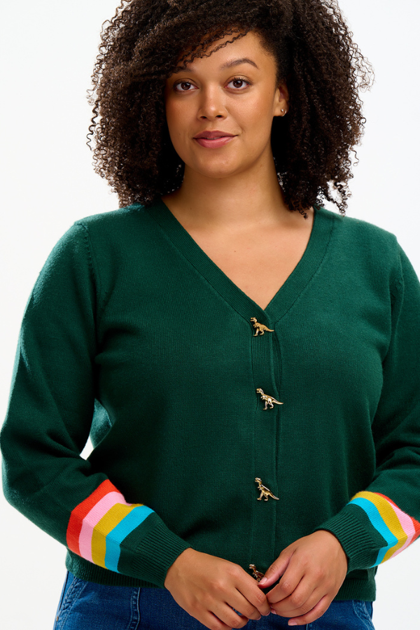 Sugarhill Brighton Jennifer Cardigan Dinosaur Buttons
