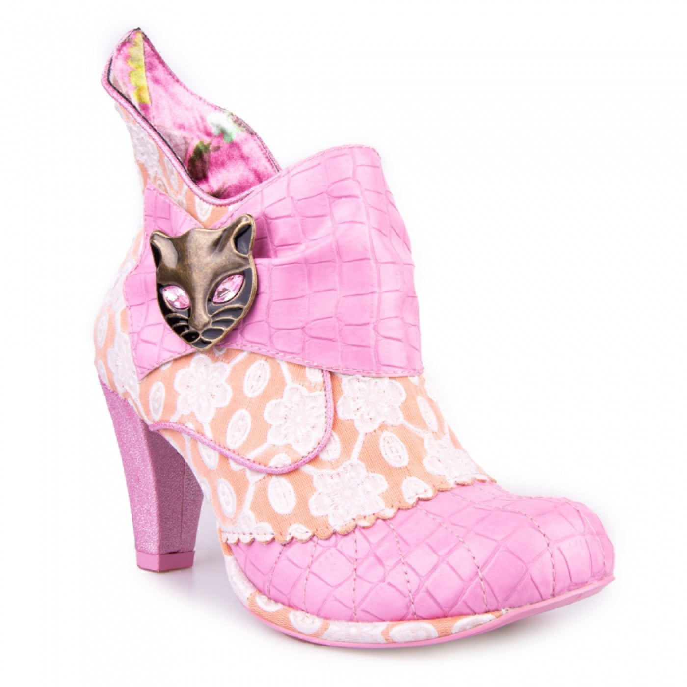 Irregular Choice Miaow Pink and Orange – Lilac & Lime St Ives