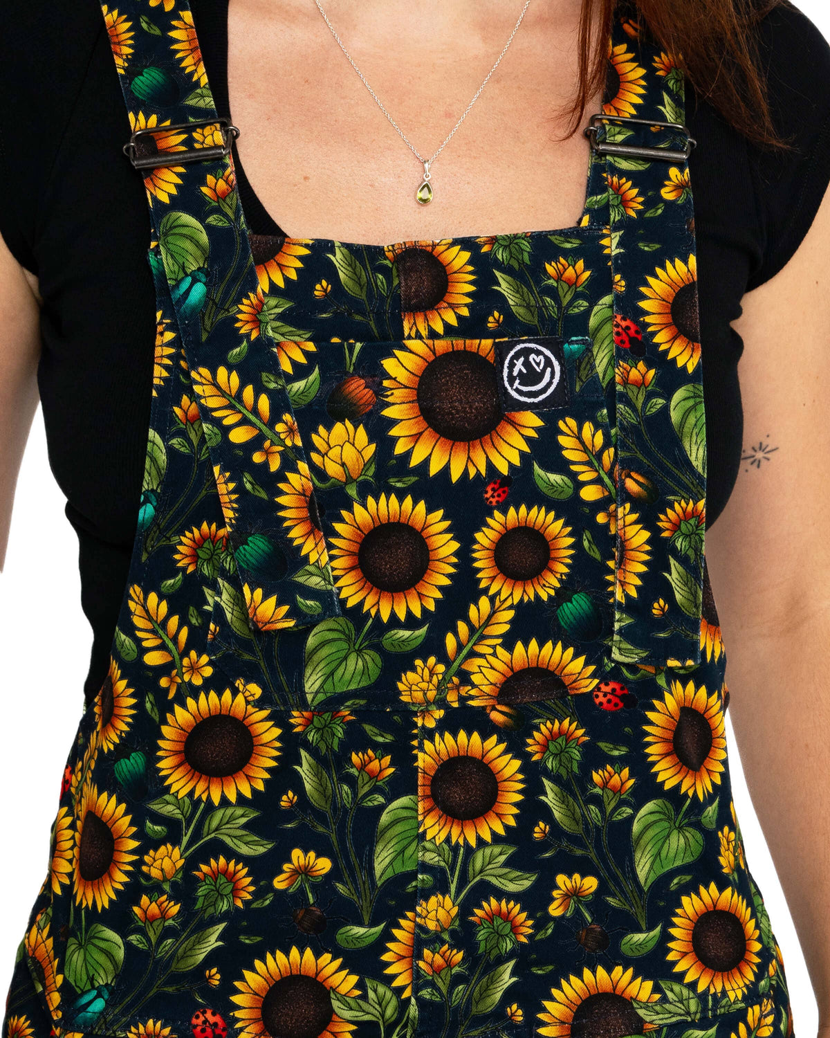 Rebel Romance Sunflower Stretch Dungarees 