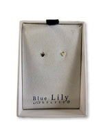 Blue Lily 925 - TINY POLISHED HEART STUD