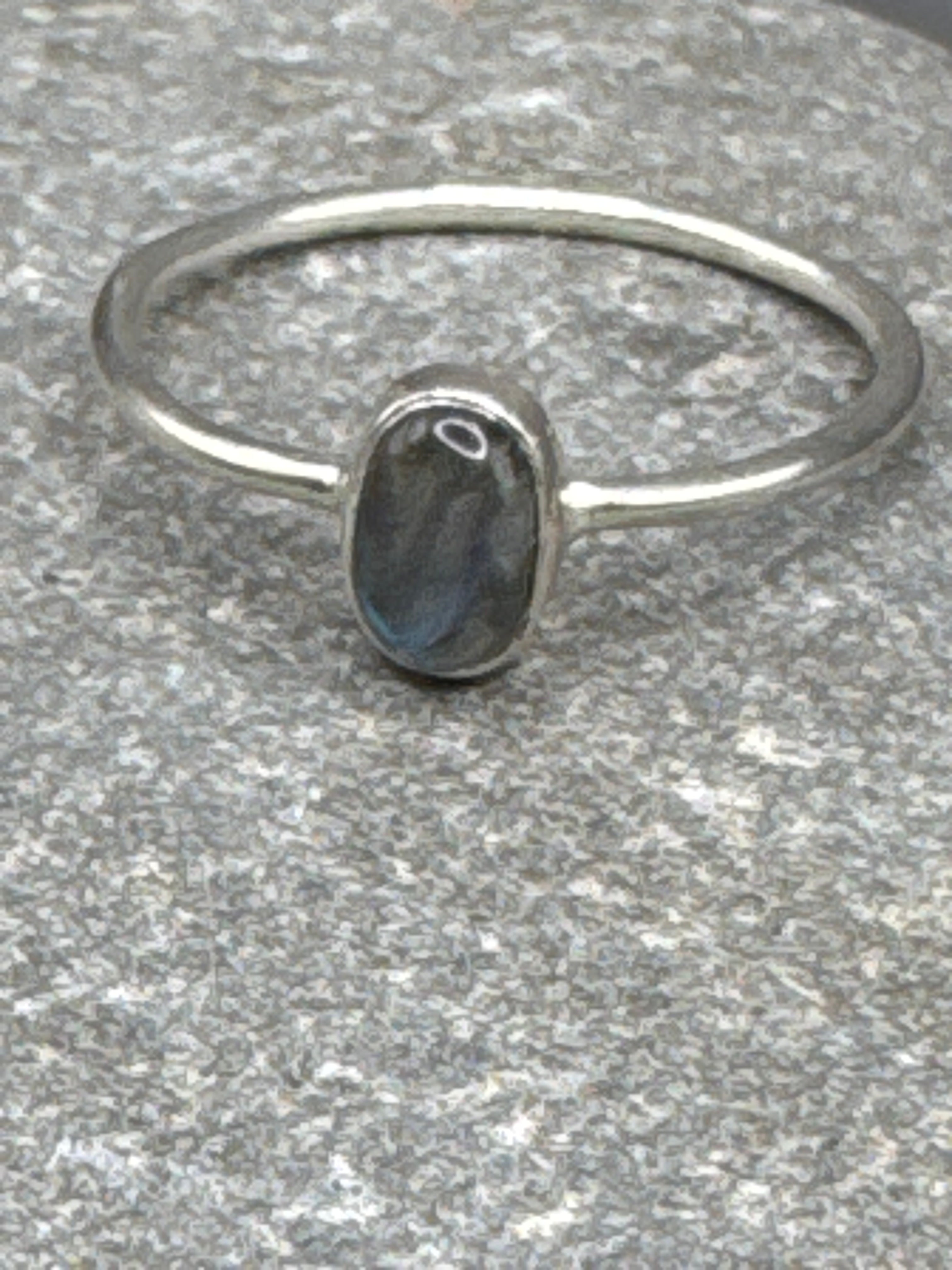 Sterling Silver Labradorite Stacking Ring