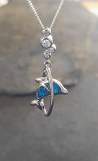DOLPHIN, BLUE SYN OPAL P/D 30X10MM
