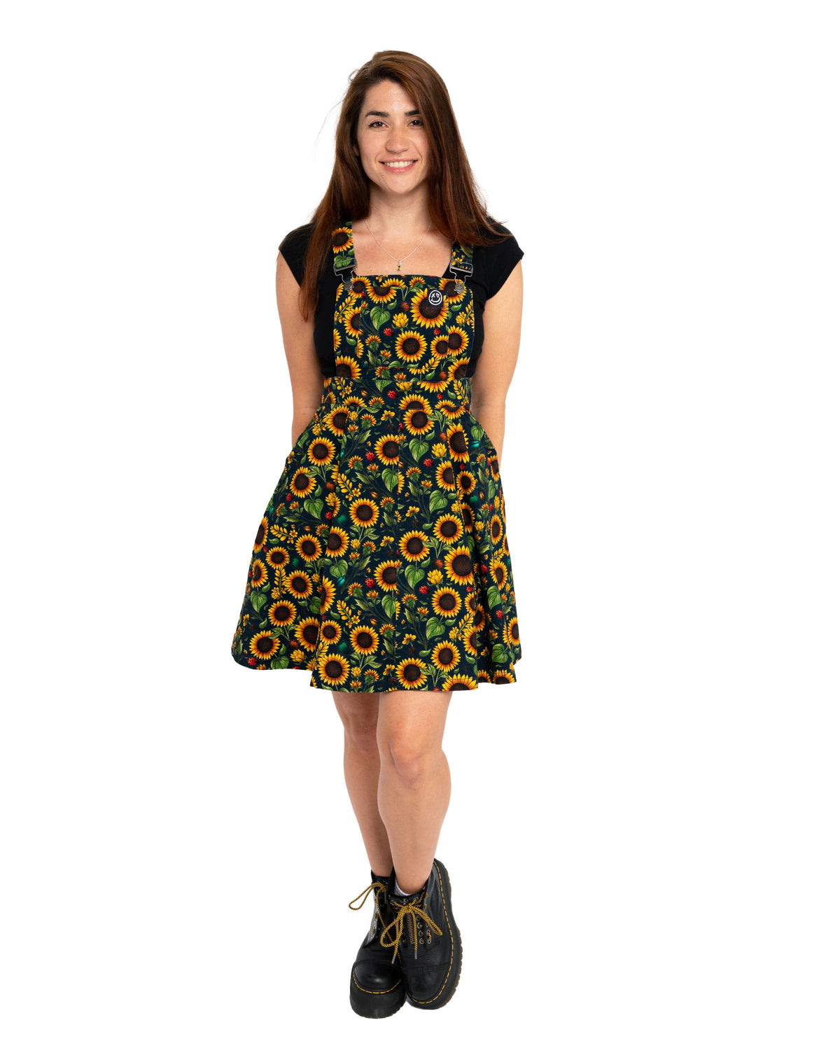 Rebel Romance Sunflowers Flared Pinafore