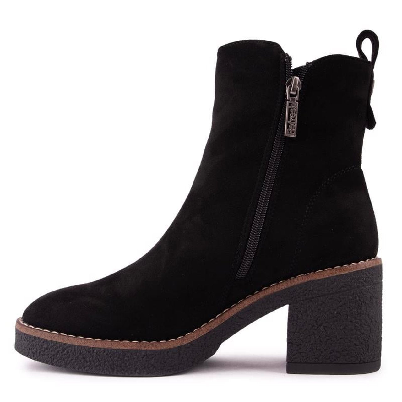 Refresh - Twin Zip Black Boots