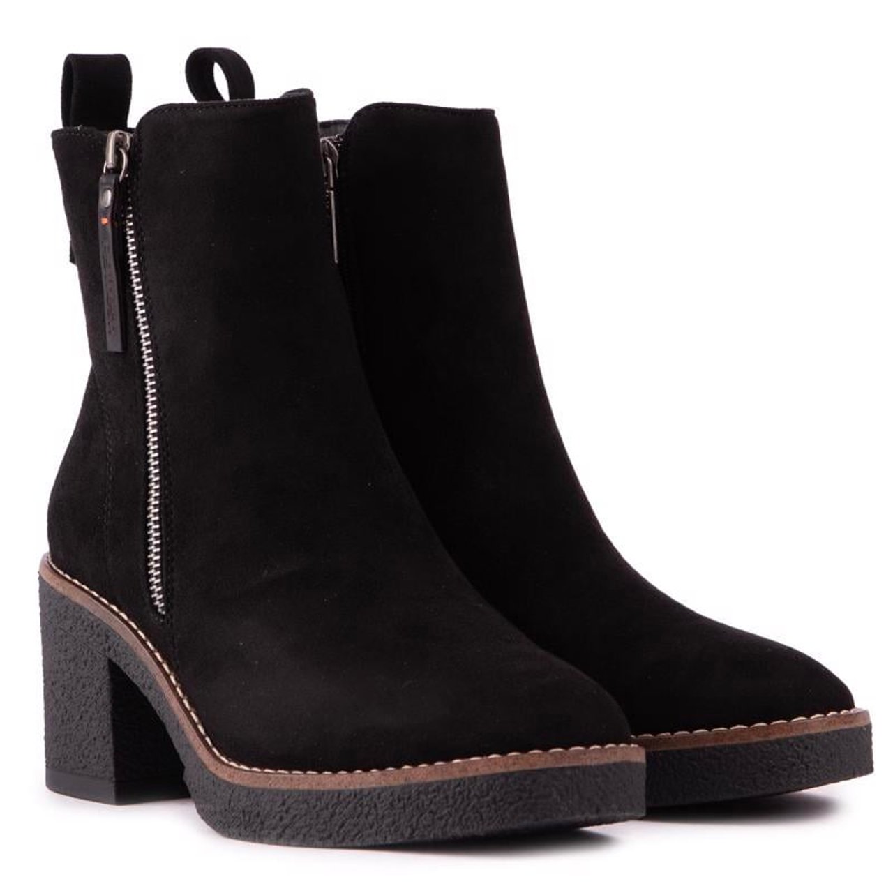 Refresh - Twin Zip Black Boots