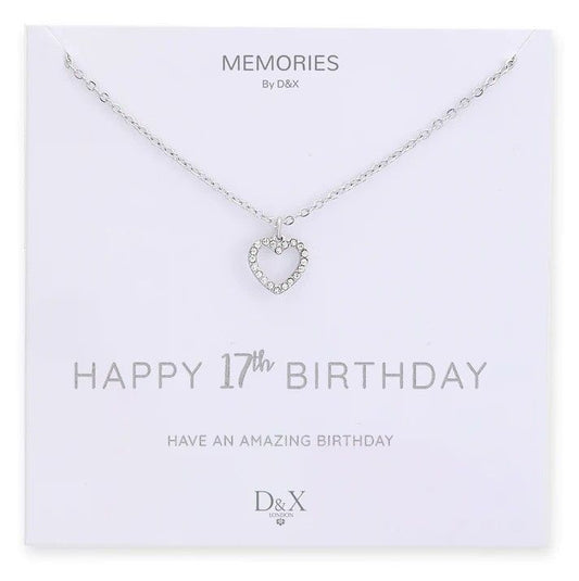 Memories By D&X `Happy 17th Birthday` Necklace