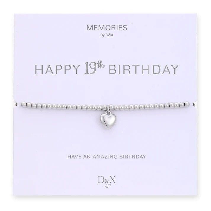Memories By D&X `Happy 19th Birthday` Bracelet