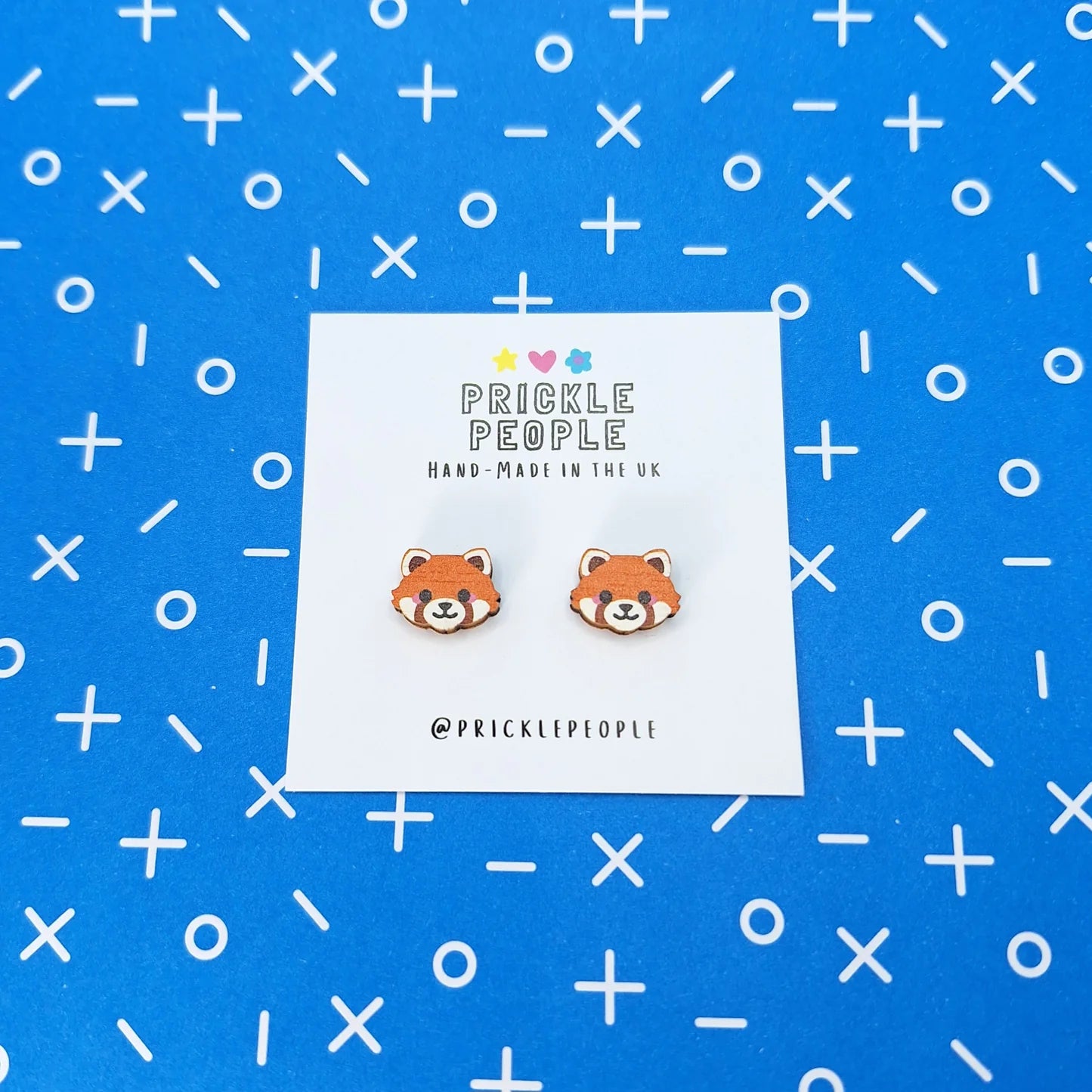 Prickle People - Red Panda Earrings
