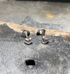 SMALL PUFFED HEART STUD EARRINGS 3MM