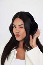 Fluffy Faux Fur Earmuffs in Black