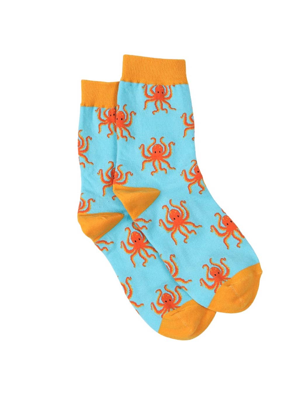 Mens Bamboo Socks Octopus Animal Novelty Dress Socks Blue