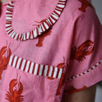 Powell Craft - Pink and Red Lobster Short Pyjama Set