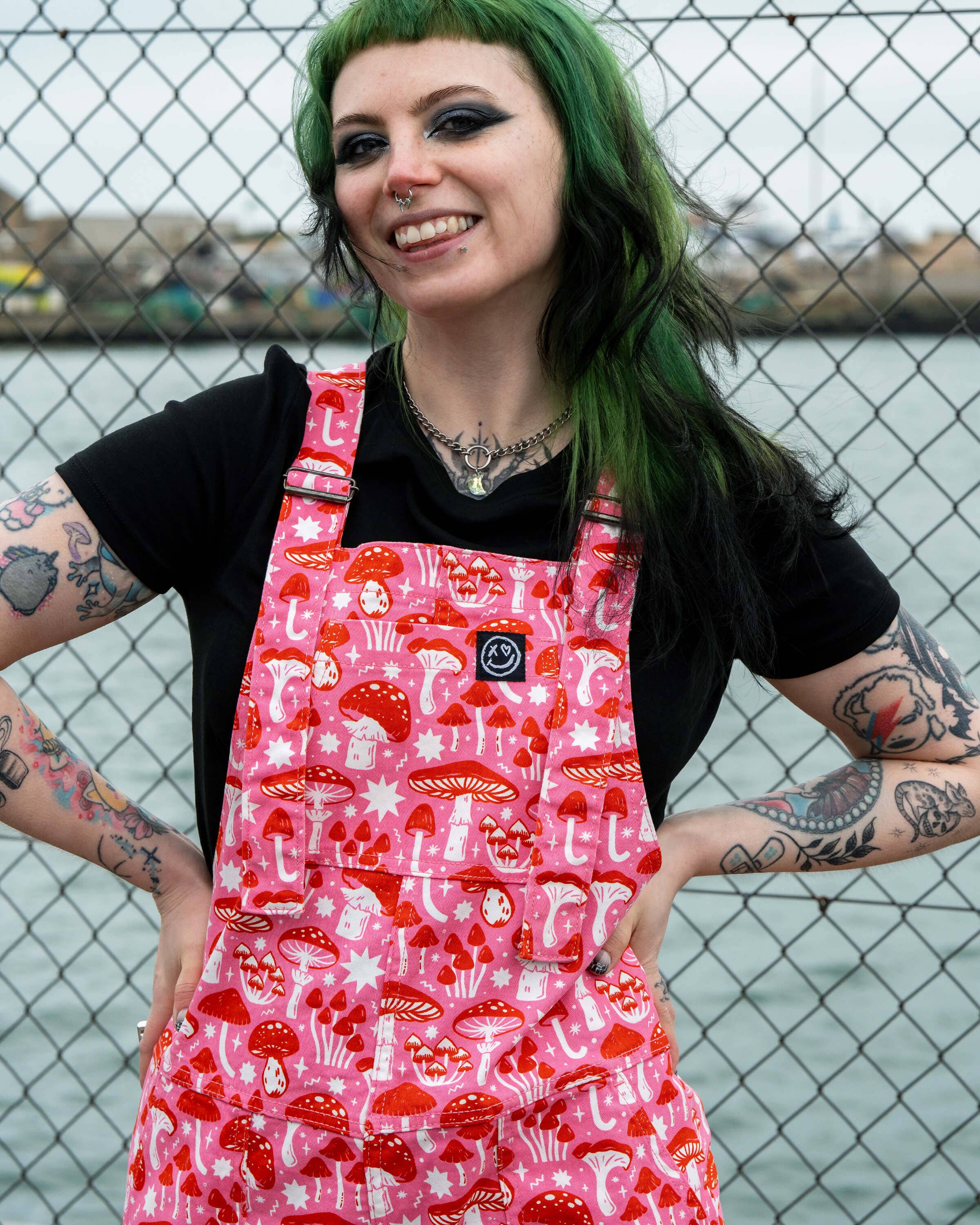 RR x Stacey McEvoy-Caunt Mushrooms Stretch Dungarees