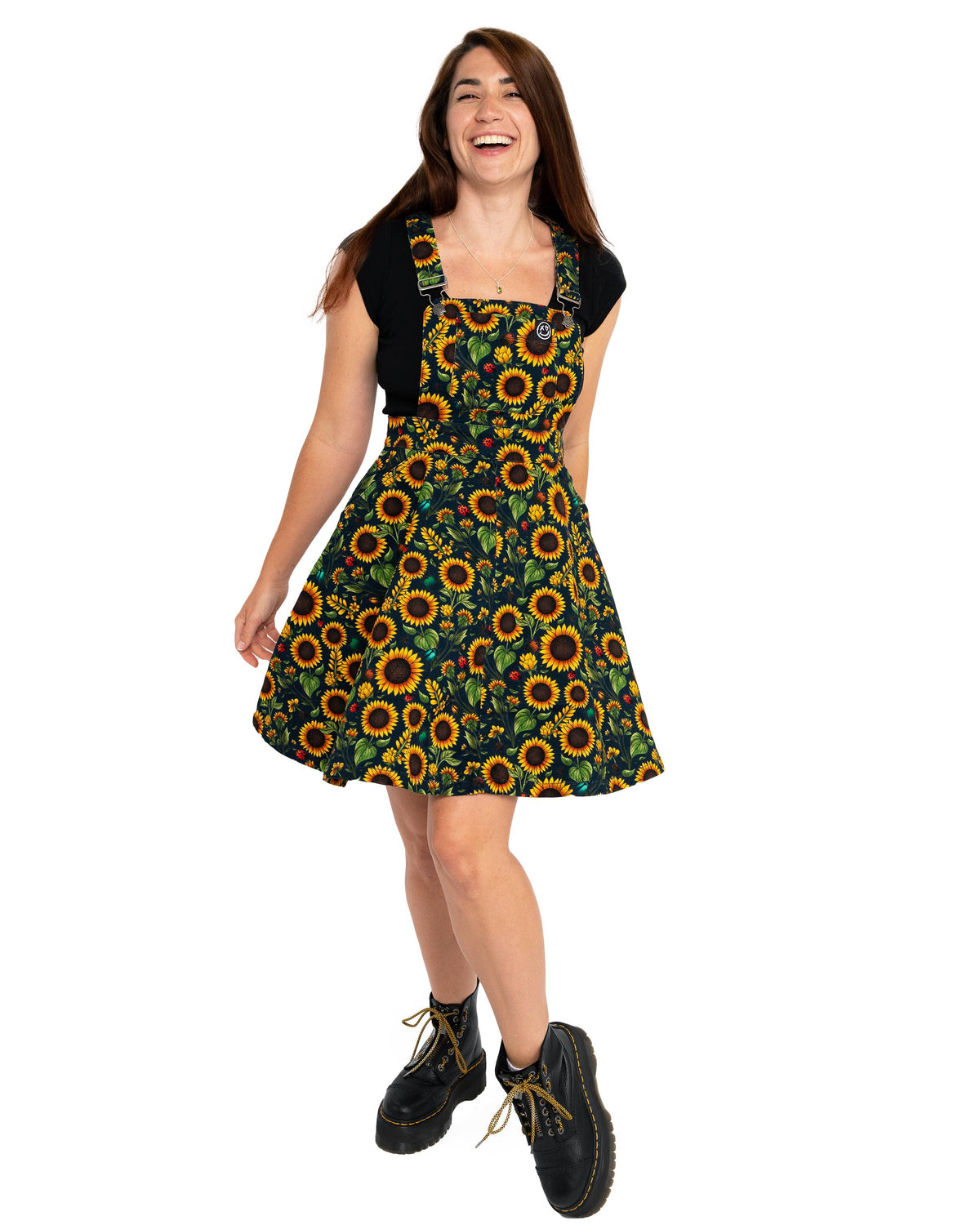 Rebel Romance Sunflowers Flared Pinafore