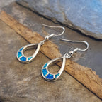 SE545B - TEARDROP BLUE SYN/OPAL E/R S/PLATE 18MM