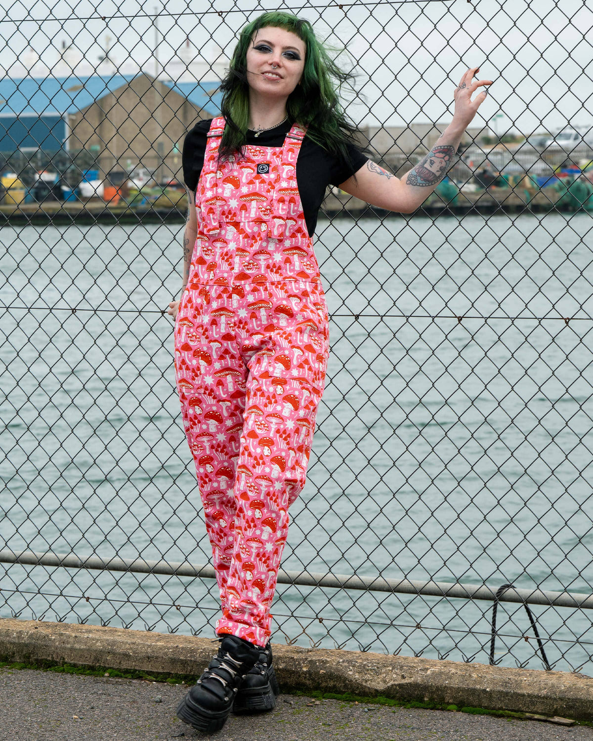 RR x Stacey McEvoy-Caunt Mushrooms Stretch Dungarees