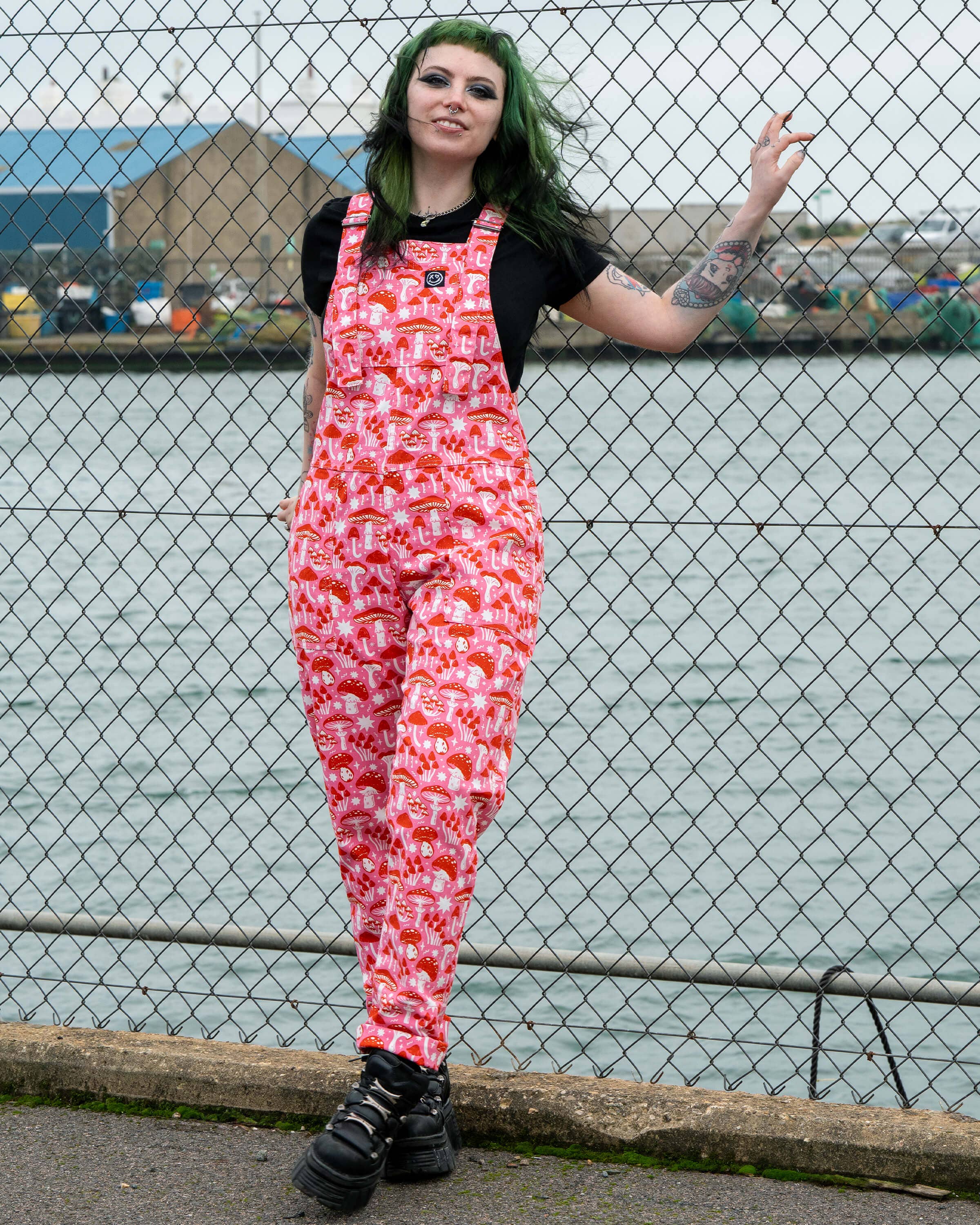 RR x Stacey McEvoy-Caunt Mushrooms Stretch Dungarees