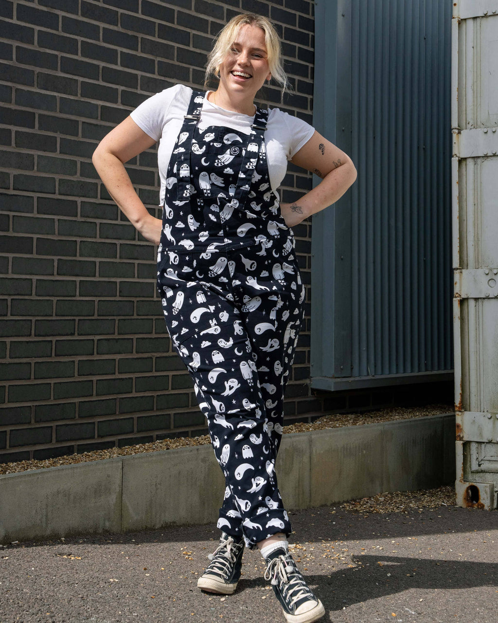 Rebel Romance x Yasmin Cousins Ghosties Stretch Dungarees