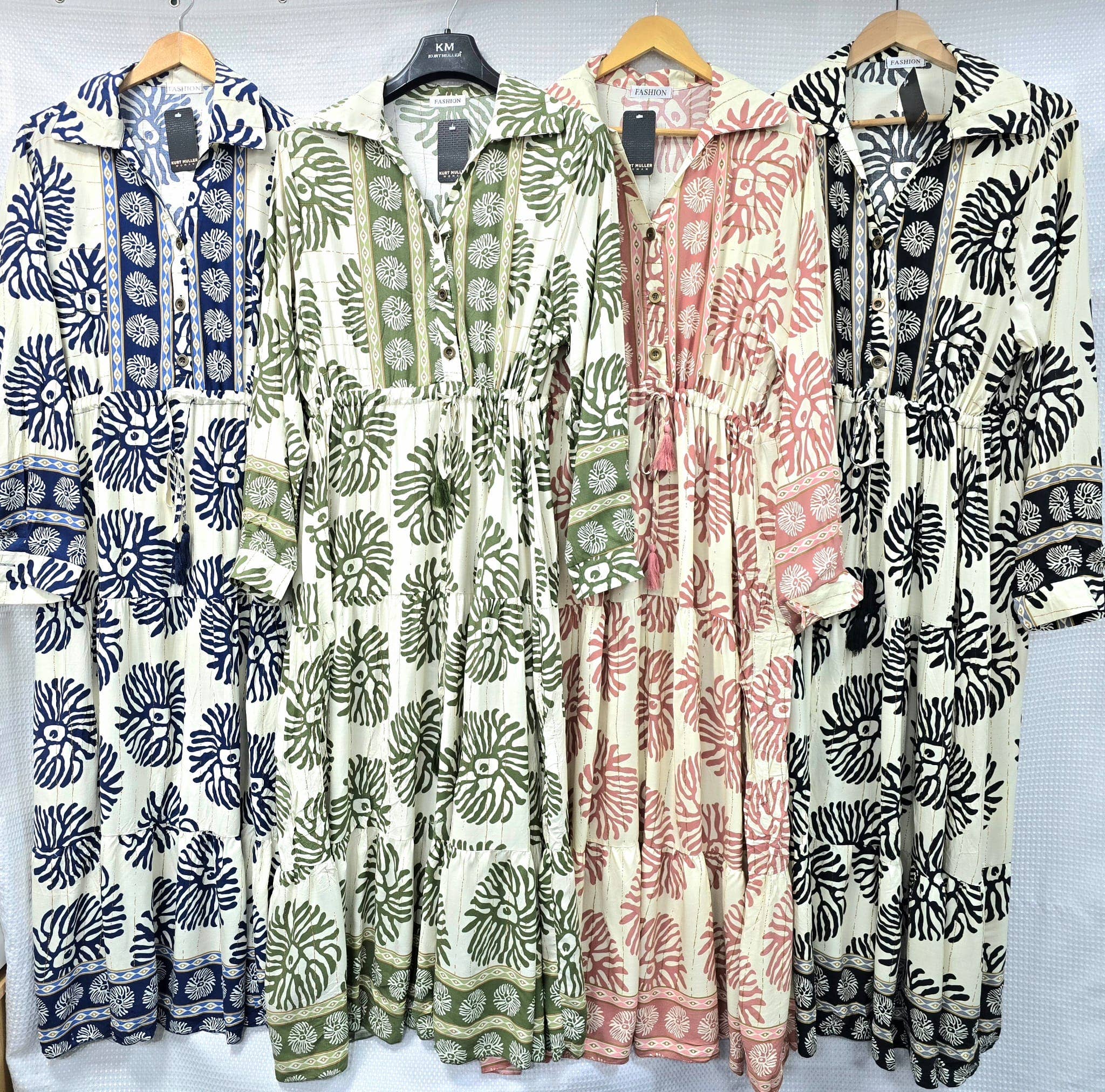 Retro Pull In Shirt Maxi Dress