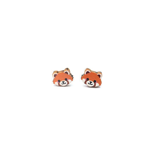 Prickle People - Red Panda Stud Earrings