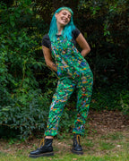 Rebel Romance Pond Birds Stretch Dungarees