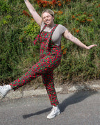 Rebel Romance Strawberry Field Stretch Dungarees
