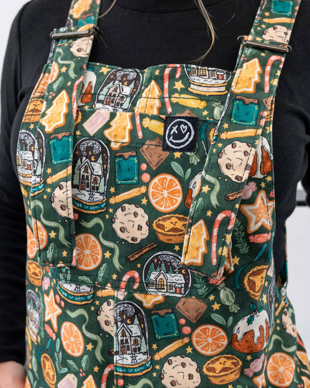 Rebel Romance Yuletide Treats Christmas Stretch Dungarees
