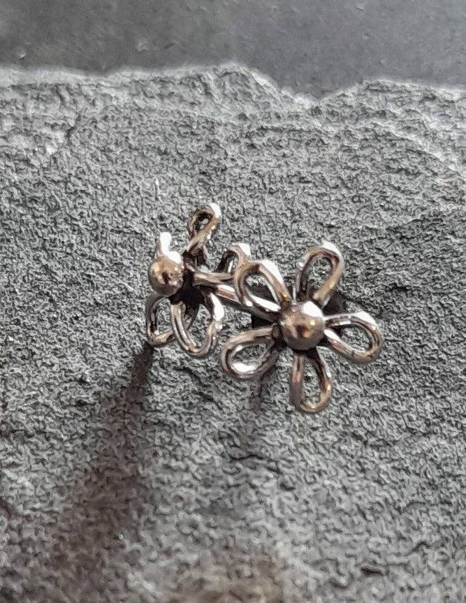 Blue Lily 925 - WIRE FLOWER STUD 7MM