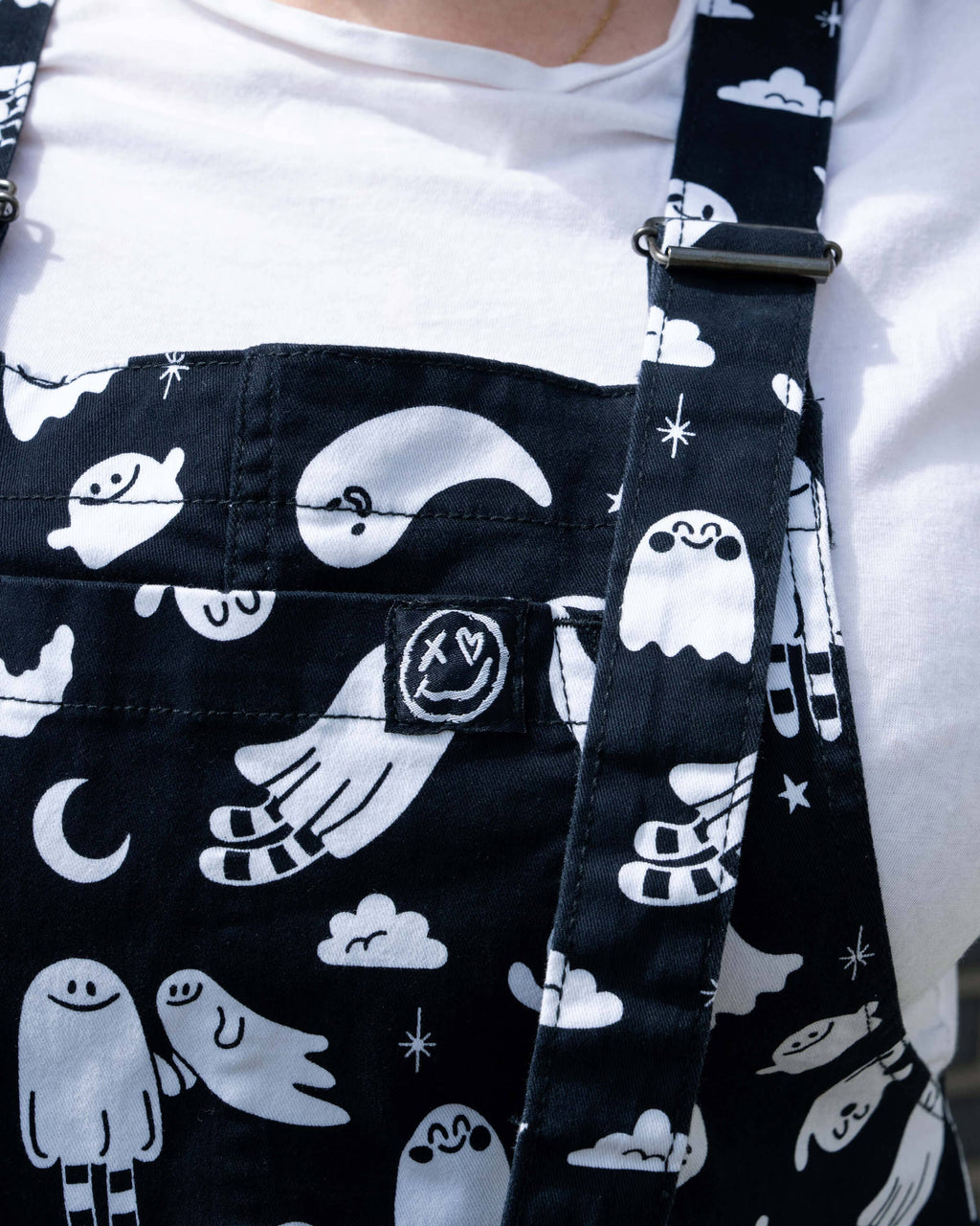 Rebel Romance x Yasmin Cousins Ghosties Stretch Dungarees