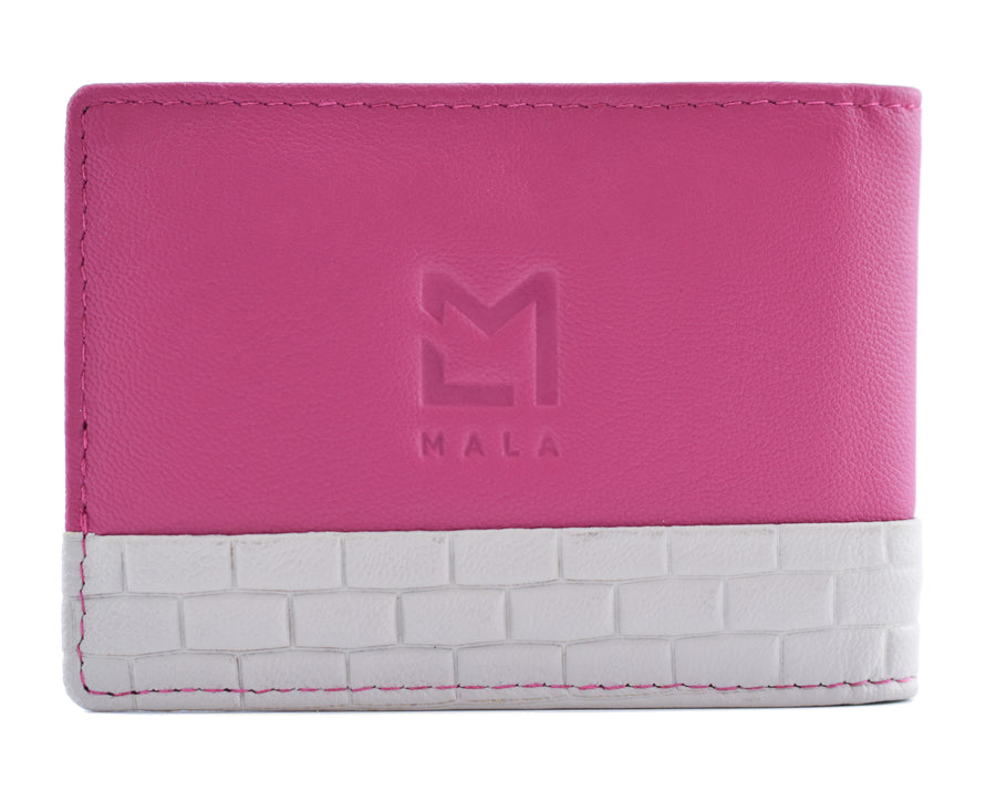 Mala Leather - Peek A Boo Cats ID/Card Holder Pink