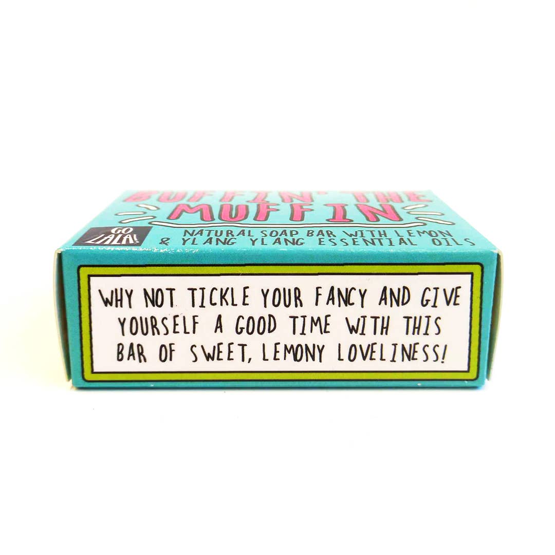 Go La La - Buffin' the Muffin Soap  -Lemon & Ylang Ylang Funny Gift