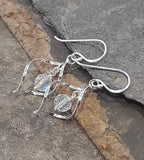 TWIST ER WITH BAUBLE SILVER EARRINGS