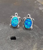 RECON OPAL TURTLE STUD EARRINGS 11MM