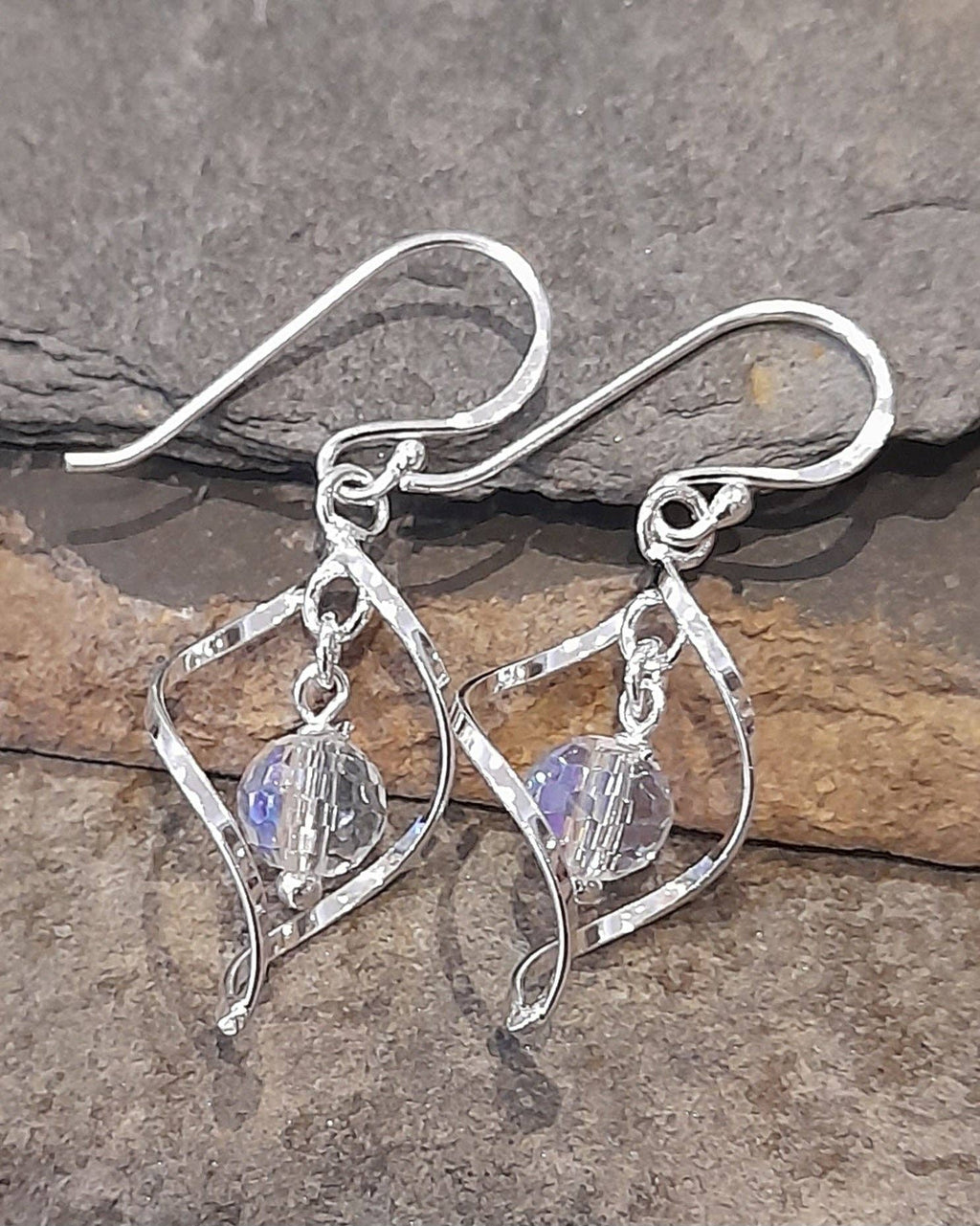 TWIST ER WITH BAUBLE SILVER EARRINGS