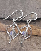 TWIST ER WITH BAUBLE SILVER EARRINGS