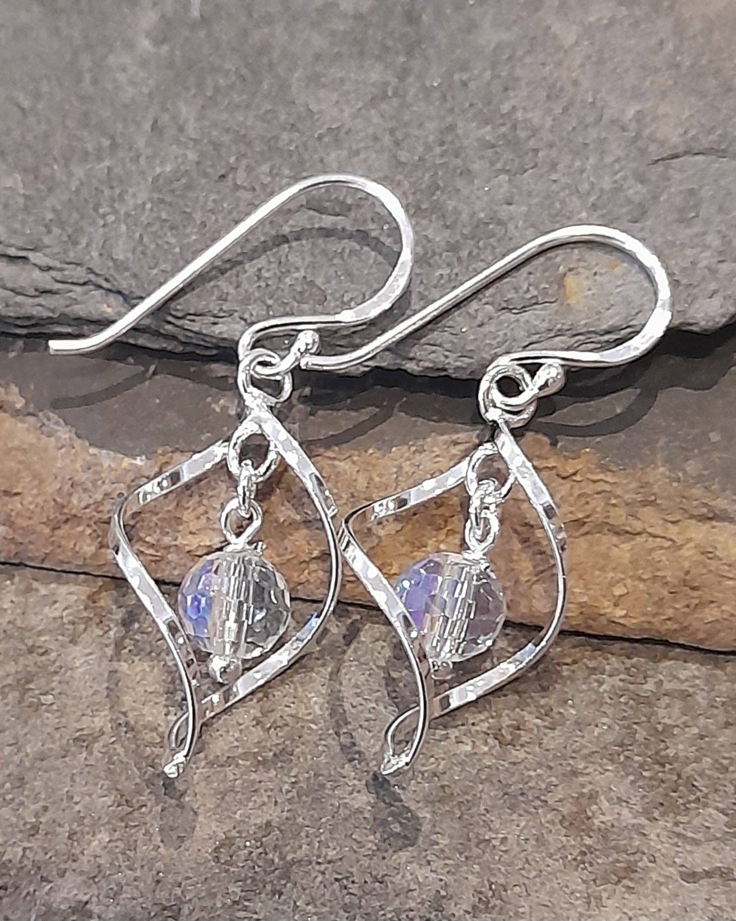 TWIST ER WITH BAUBLE SILVER EARRINGS