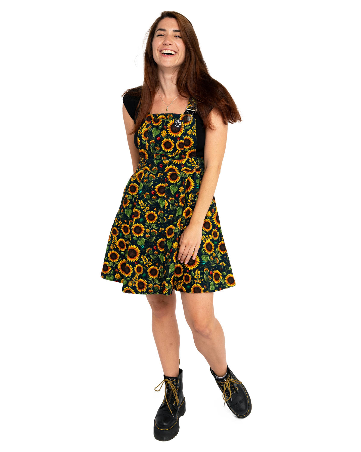 Rebel Romance Sunflowers Flared Pinafore