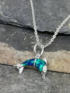 RECON OPAL DOLPHIN PENDANT 15MM DIA