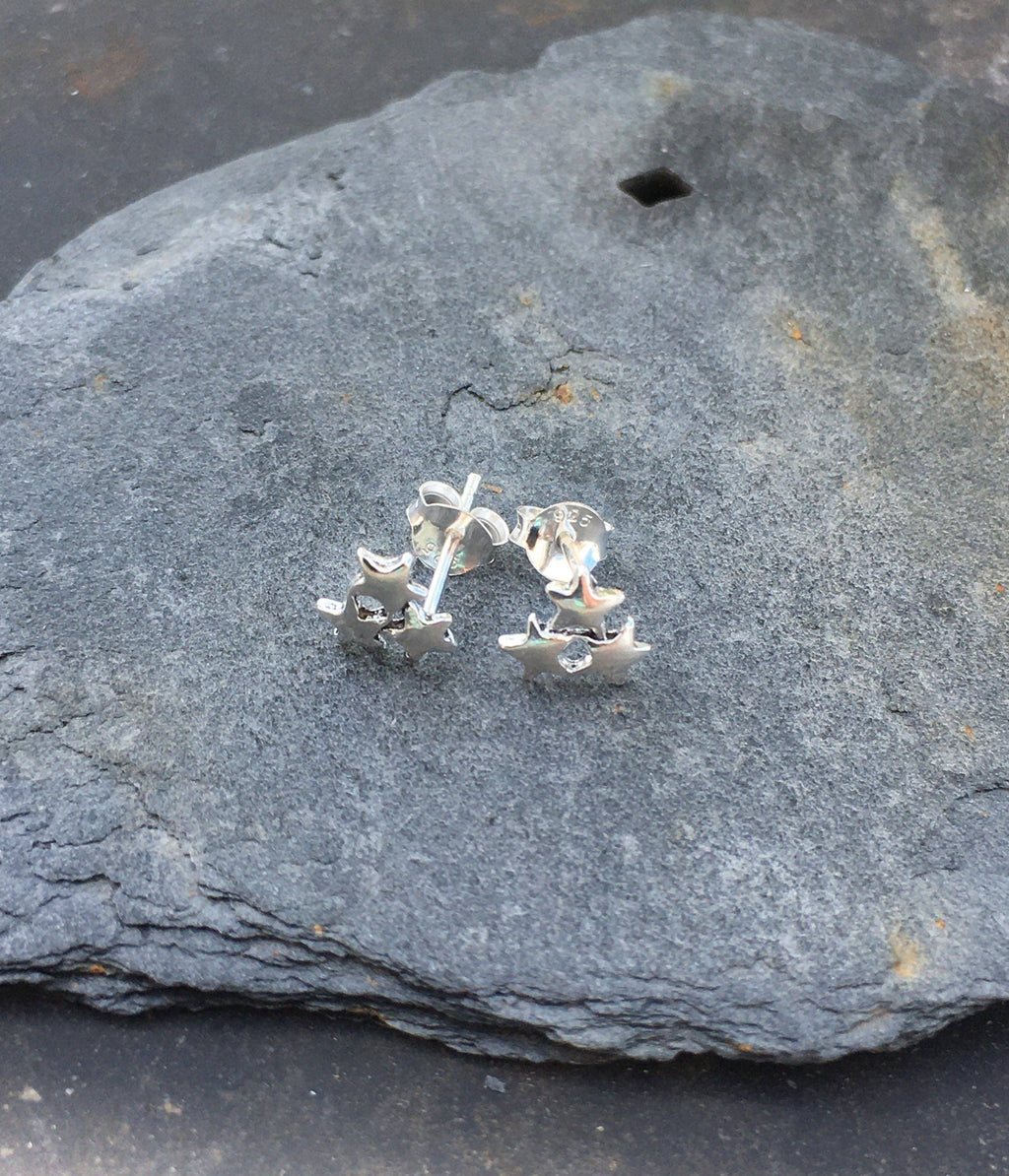 Blue Lily 925 - TRIPLE STAR STUD