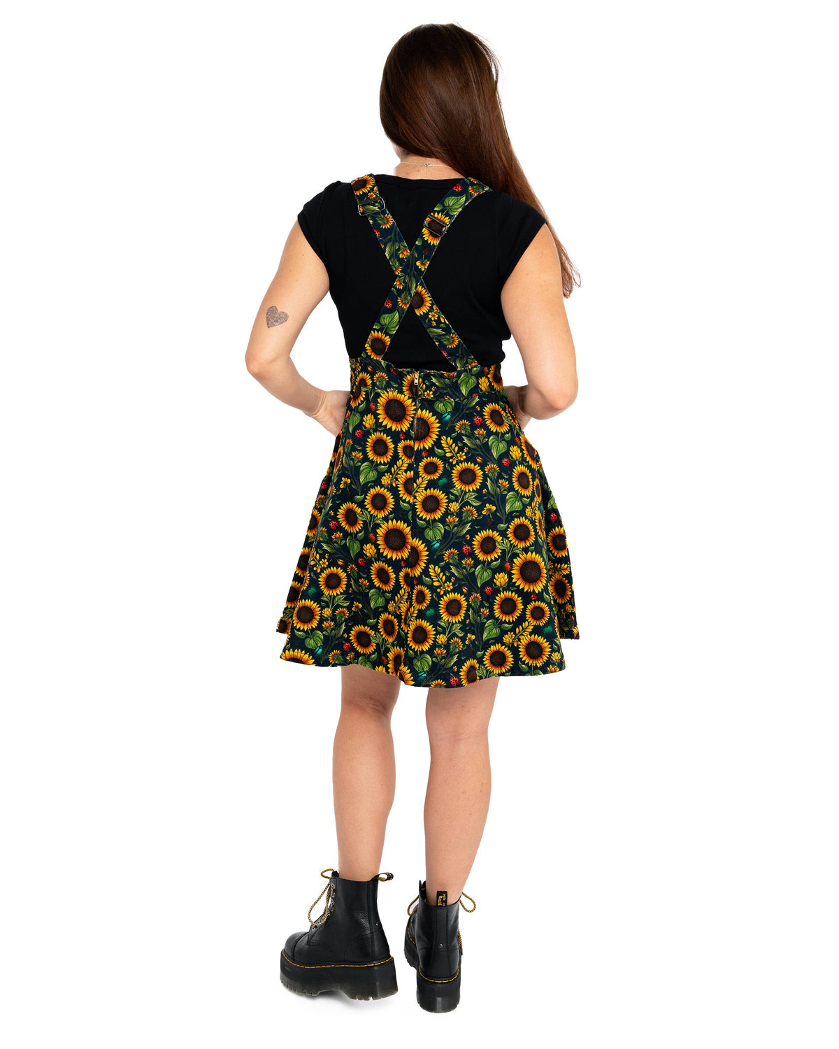 Rebel Romance Sunflowers Flared Pinafore