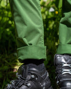 Rebel Romance Forest Green Stretch Dungarees