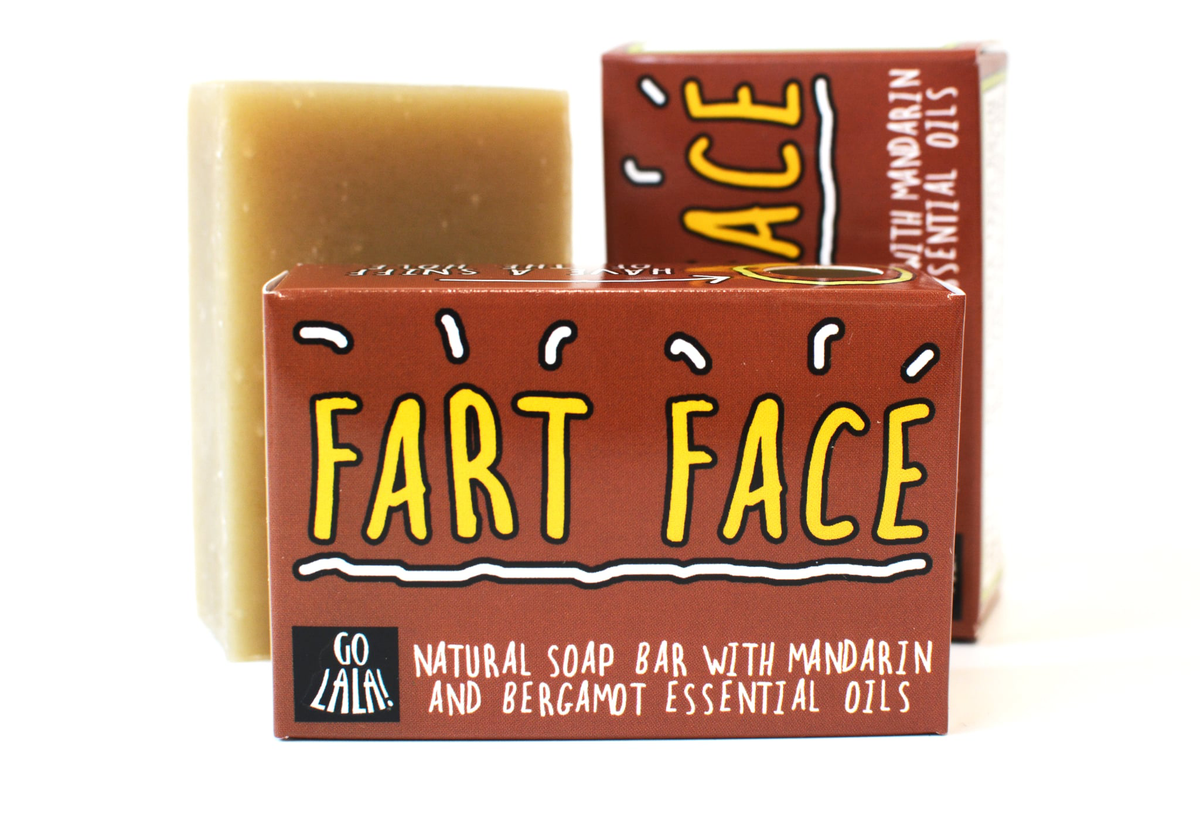 Fart Face - Mandarin and Bergamot soap  Funny Gift 