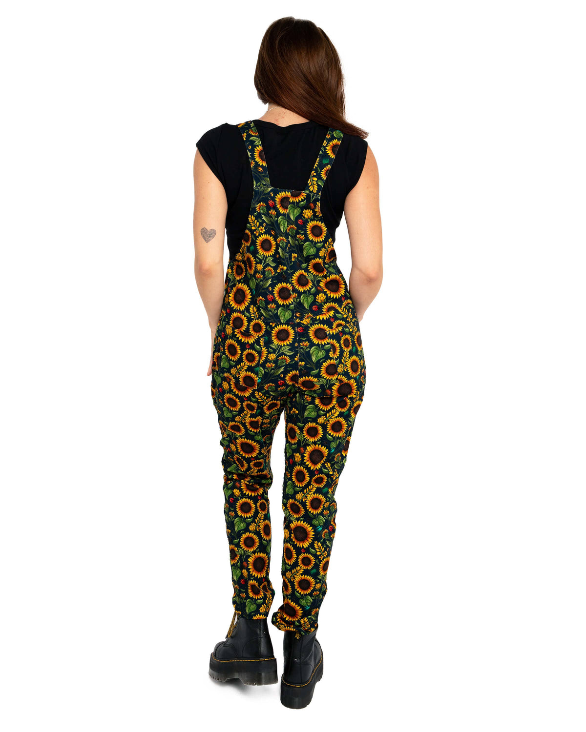 Rebel Romance Sunflower Stretch Dungarees 