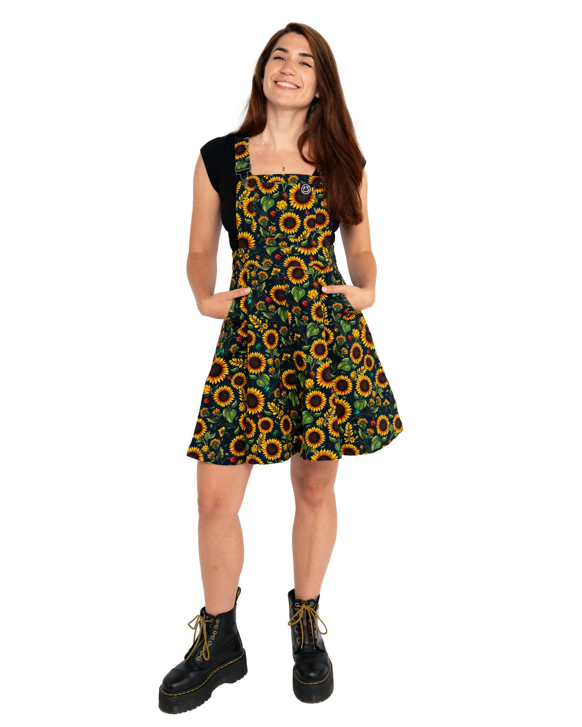 Rebel Romance Sunflowers Flared Pinafore