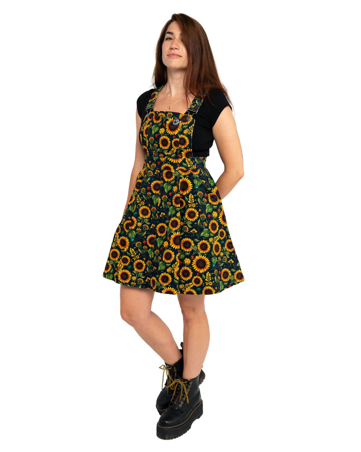 Rebel Romance Sunflowers Flared Pinafore