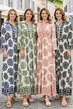 Retro Pull In Shirt Maxi Dress