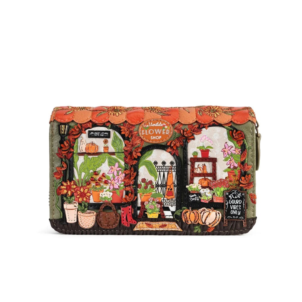 Vendula flower shop amber edition medium ziparound wallet