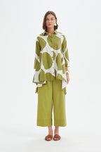 Tirelli - Print Swing Chartreuse/White Spot Shirt